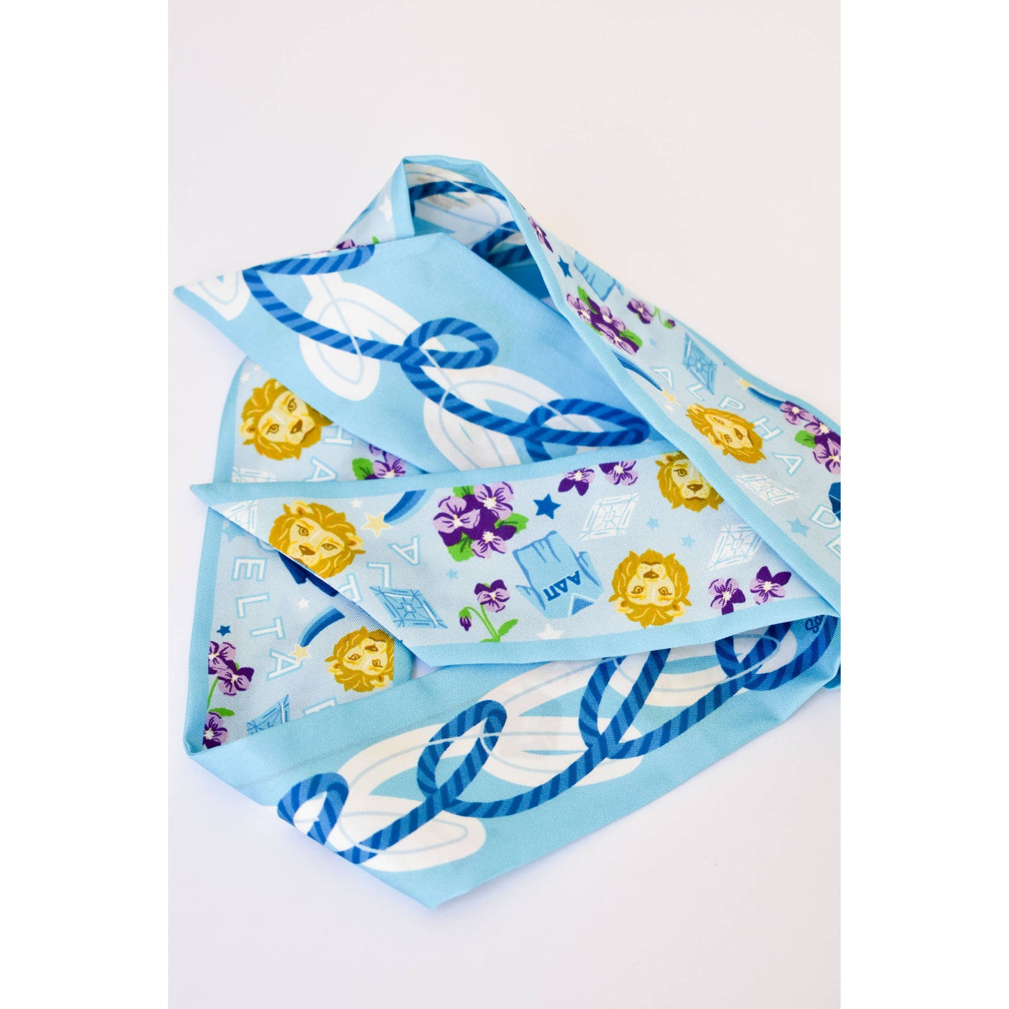 Saturday Silks - Alpha Delta Pi Skinny Scarf
