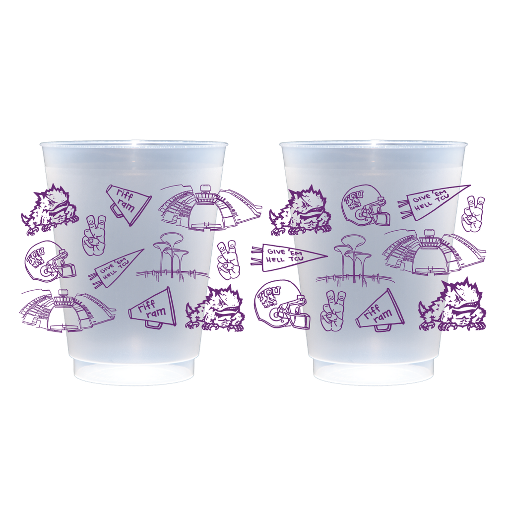 Victory Lap - TCU Shatterproof Cups - Set of 8
