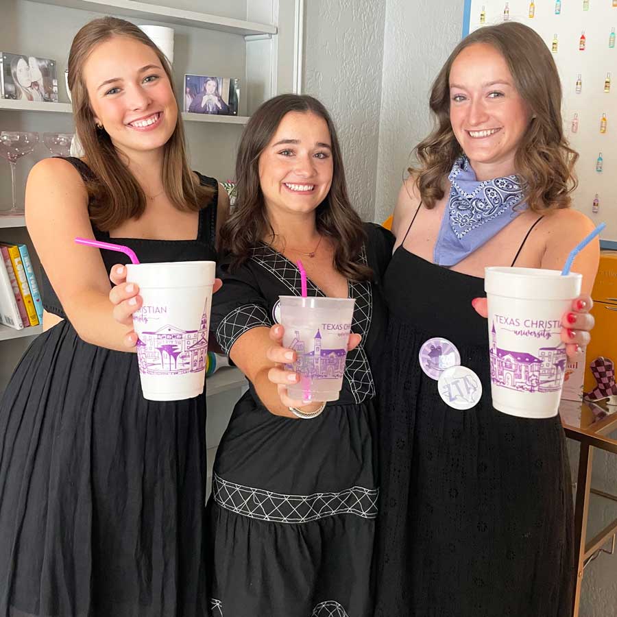 TCU Skyline Foam Cups