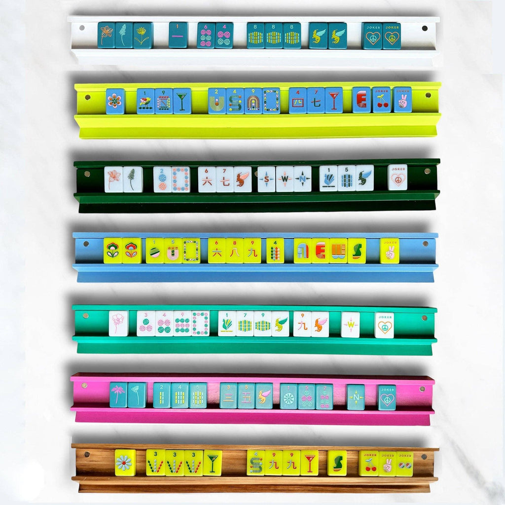 Peace Love Mahjong - Mahjong Racks & Pushers (Set of 4): Chartreuse