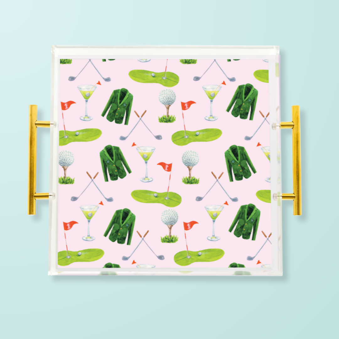 Golf Pattern Acrylic Tray
