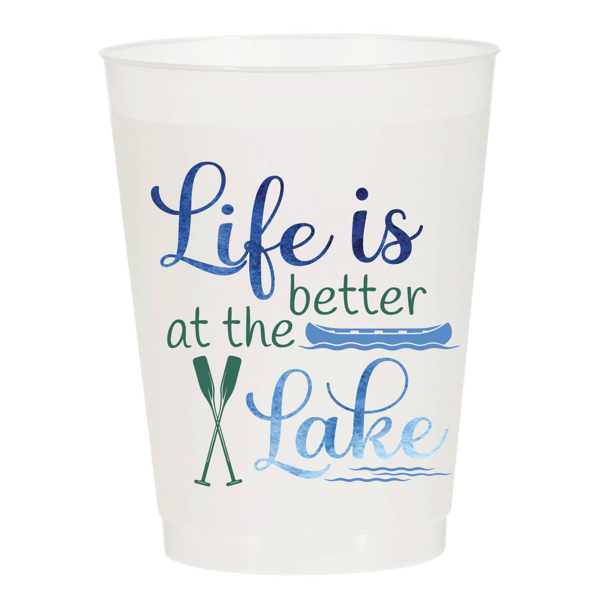 Sip Hip Hooray - Life is Better at the Lake Frosted Cups-Summer: Pack of 6