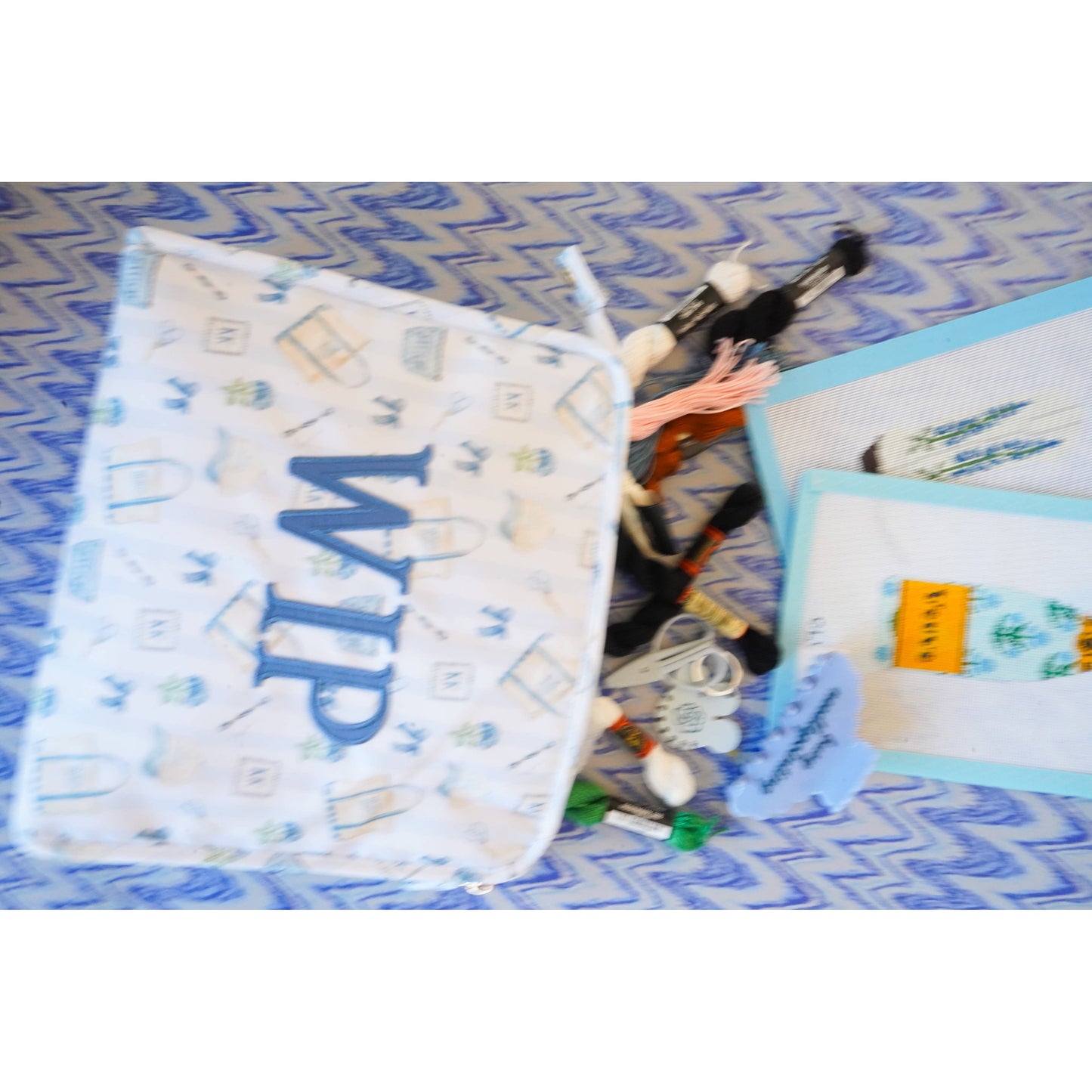 KENZKUSTOMZ - WIP - Needlepoint Travel Pouch