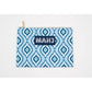 My Fair Mahjong - Mahjong Card & Accessory Bag: IKAT- Blue