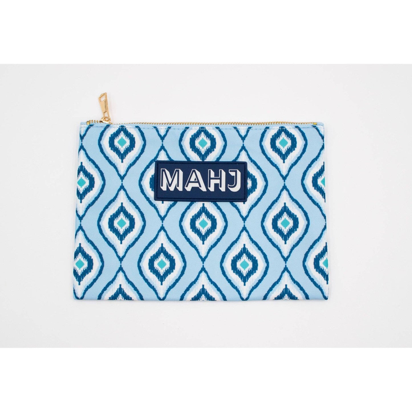 My Fair Mahjong - Mahjong Card & Accessory Bag: IKAT- Blue