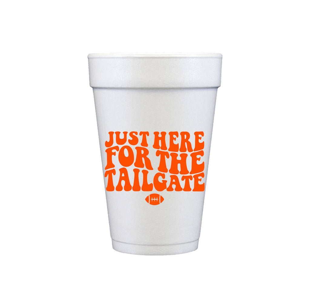 Tailgate Foam Cup 10 Ct {Just Here For Tailgate-Orange}