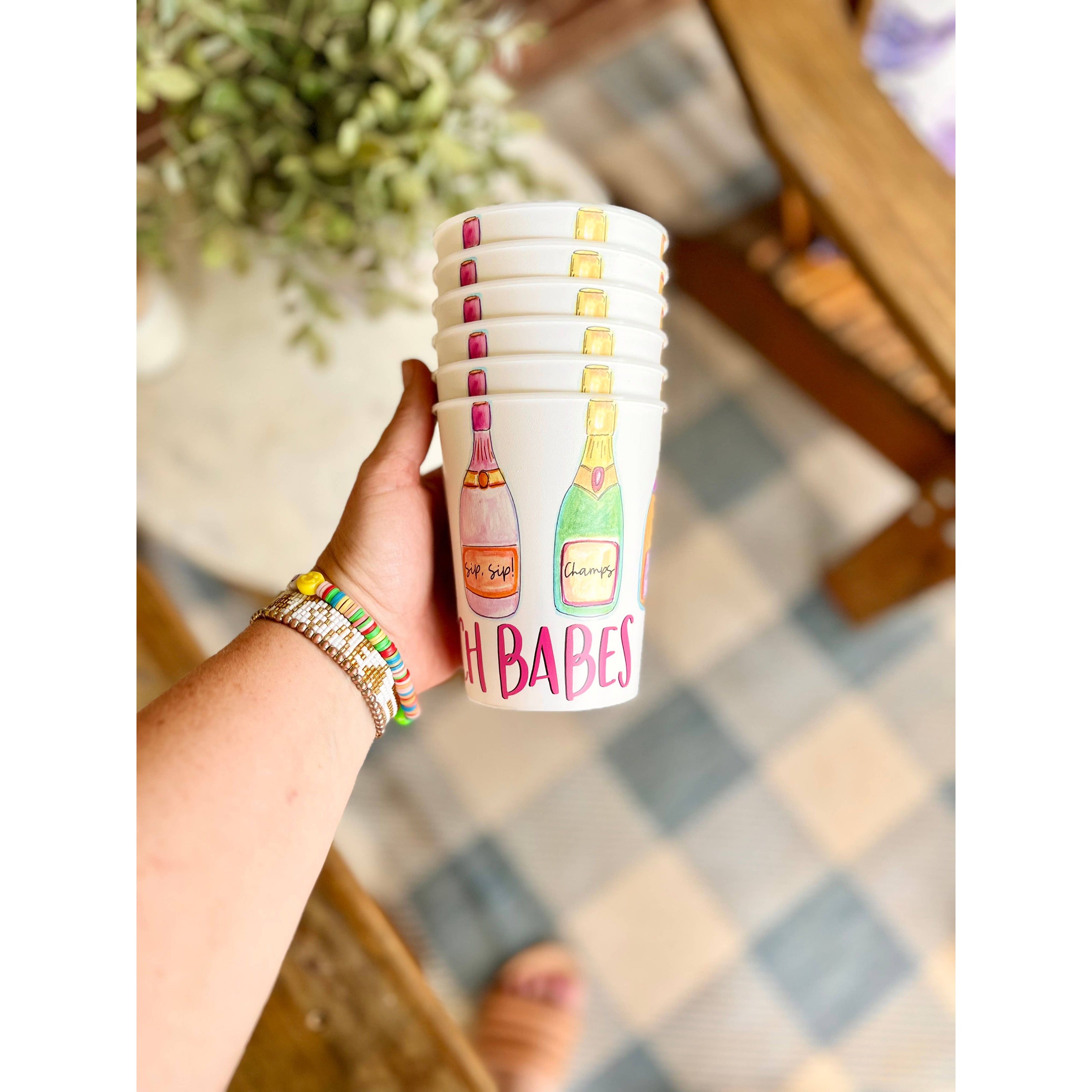 Happy By Rachel, LLC - Brunch Babes Reusable Party Cups (set of 6)