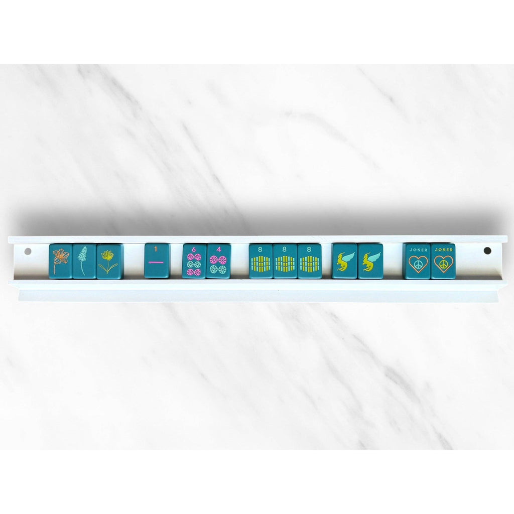 Peace Love Mahjong - Mahjong Racks & Pushers (Set of 4): Aqua
