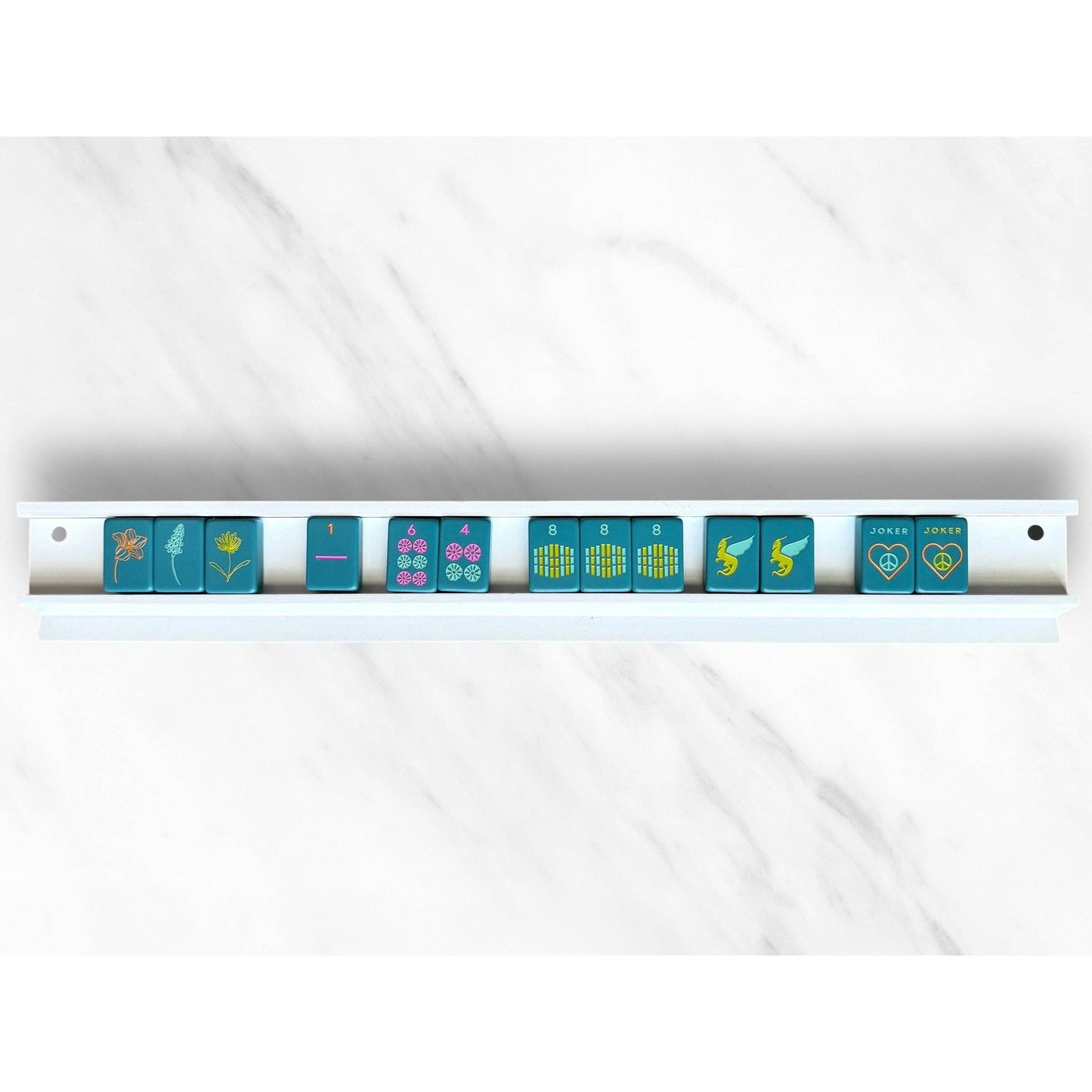 Peace Love Mahjong - Mahjong Racks & Pushers (Set of 4): French Blue