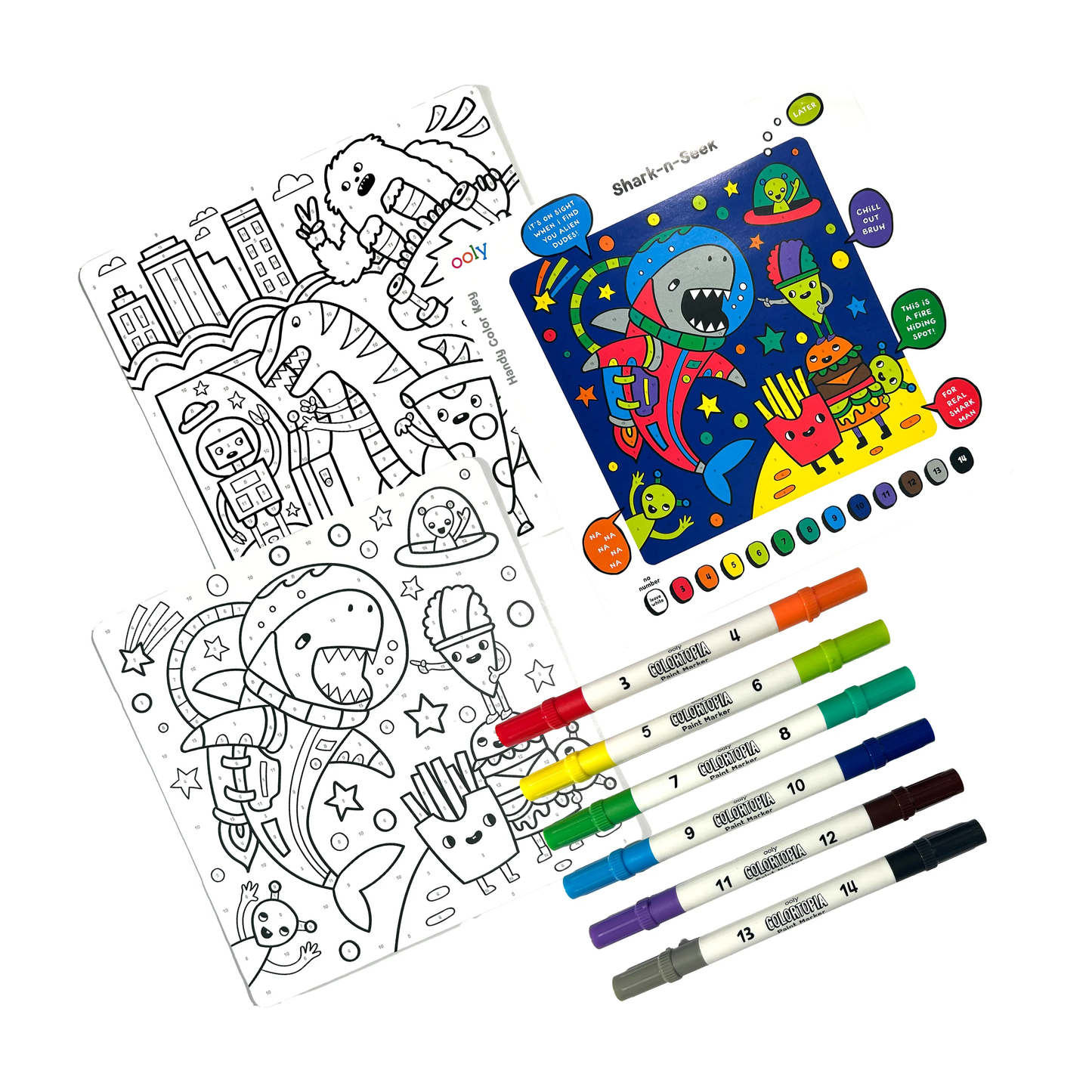 Colortopia Color by Number Paint Marker Kit - Epic Adventure