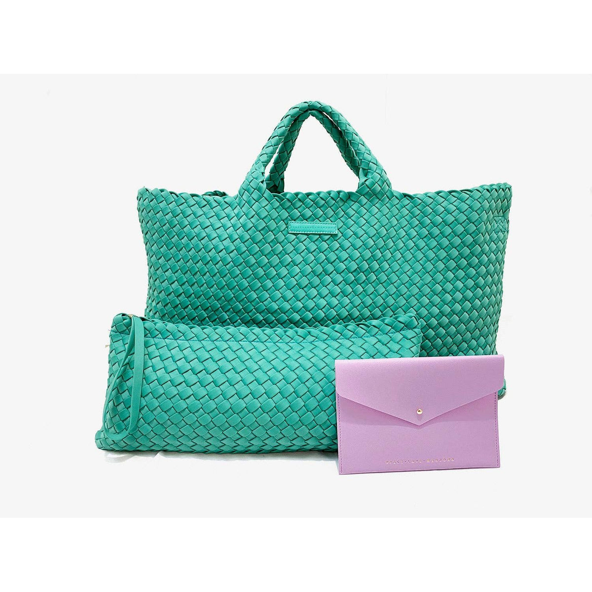 Peace Love Mahjong - Card Clutch: Magenta - Large Size