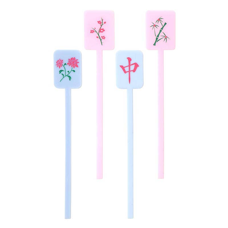 Slant Collections - Acrylic Stir Sticks - Mahjong - Set of 4
