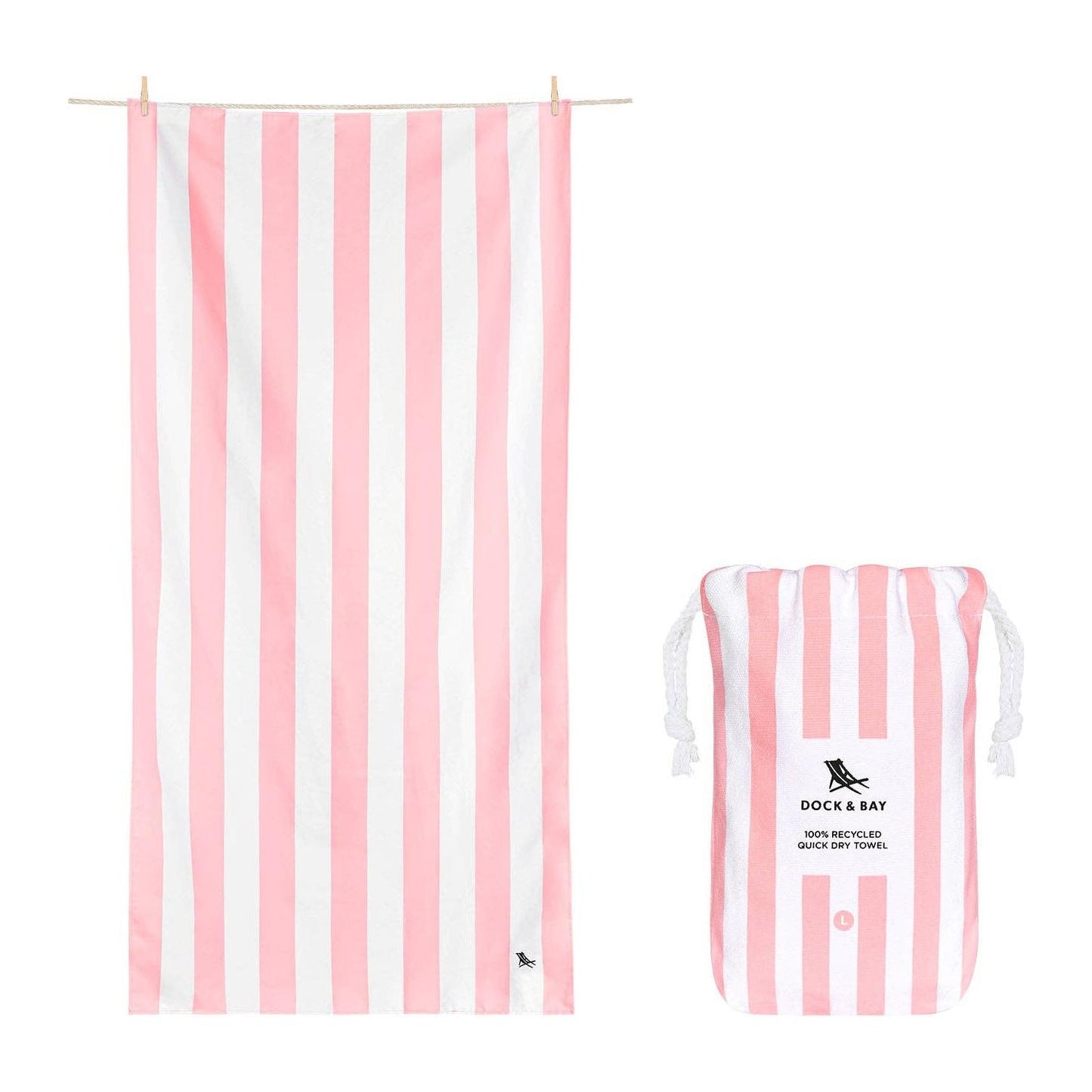 Quick Dry Towels - Cabana - Malibu Pink: Large (63x35")