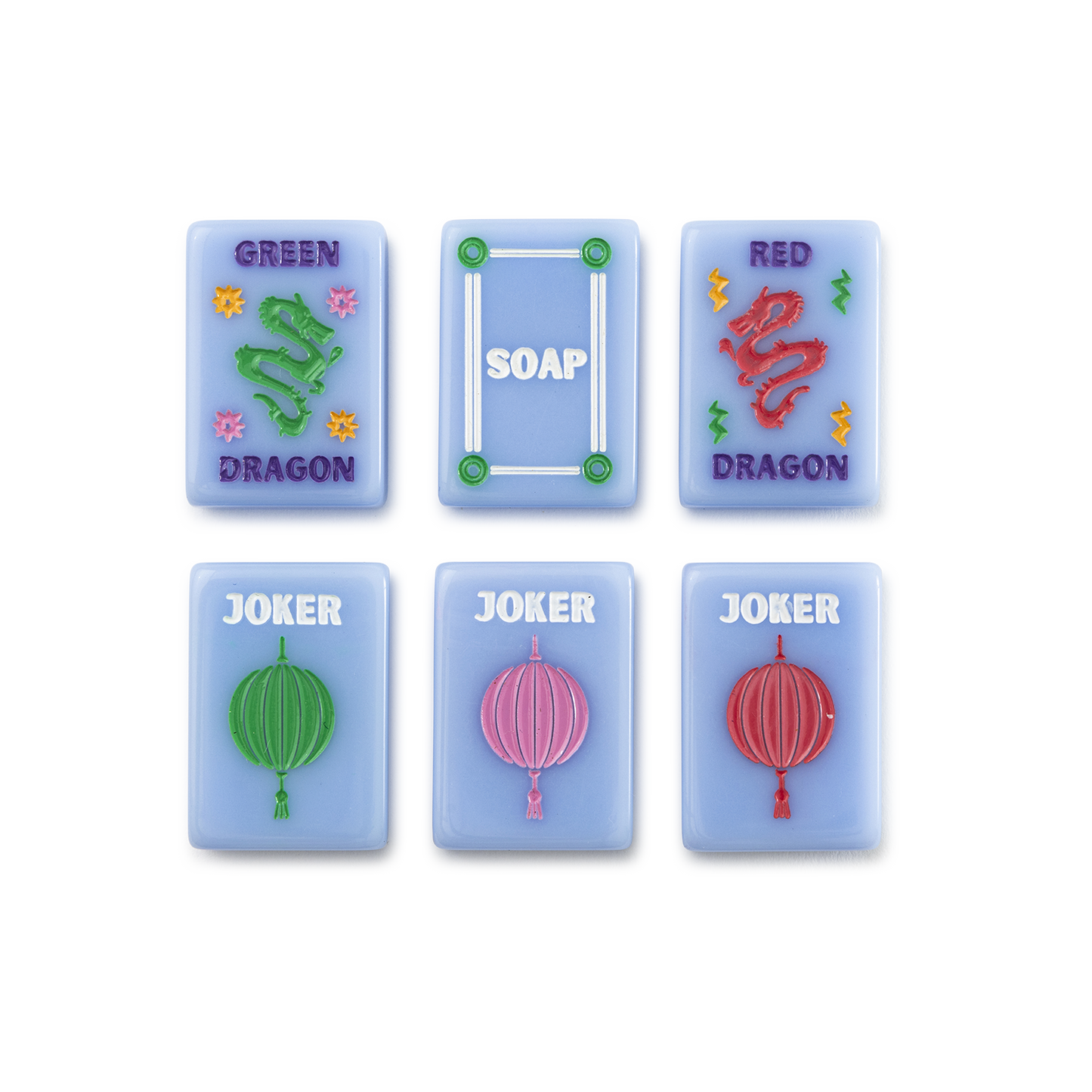 Amahj Line - Signature Engraved Tile Set- Blue