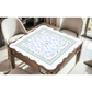 Anders Ruff Design Co. - Hamptons Hydrangea Mahjong Mat | The House of Hydrangea Coll: 31.5" Scalloped Edge