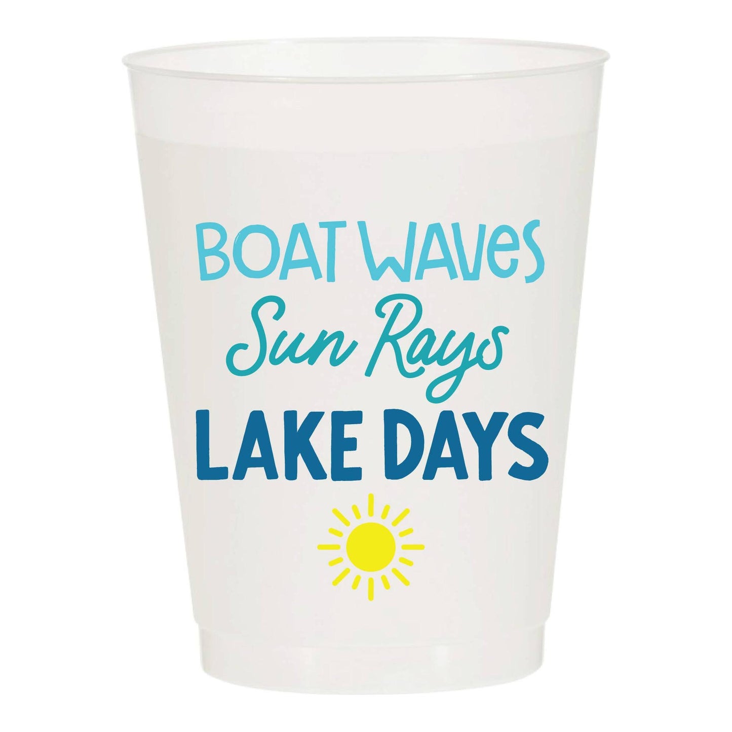 Boat-Waves-Frosted Cups: Pack of 6