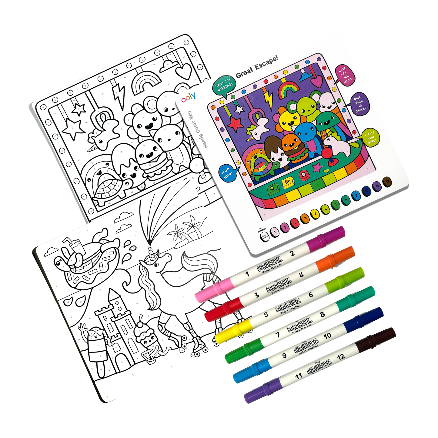 Colortopia Paint Marker By Number Kit - Unicorn Funland
