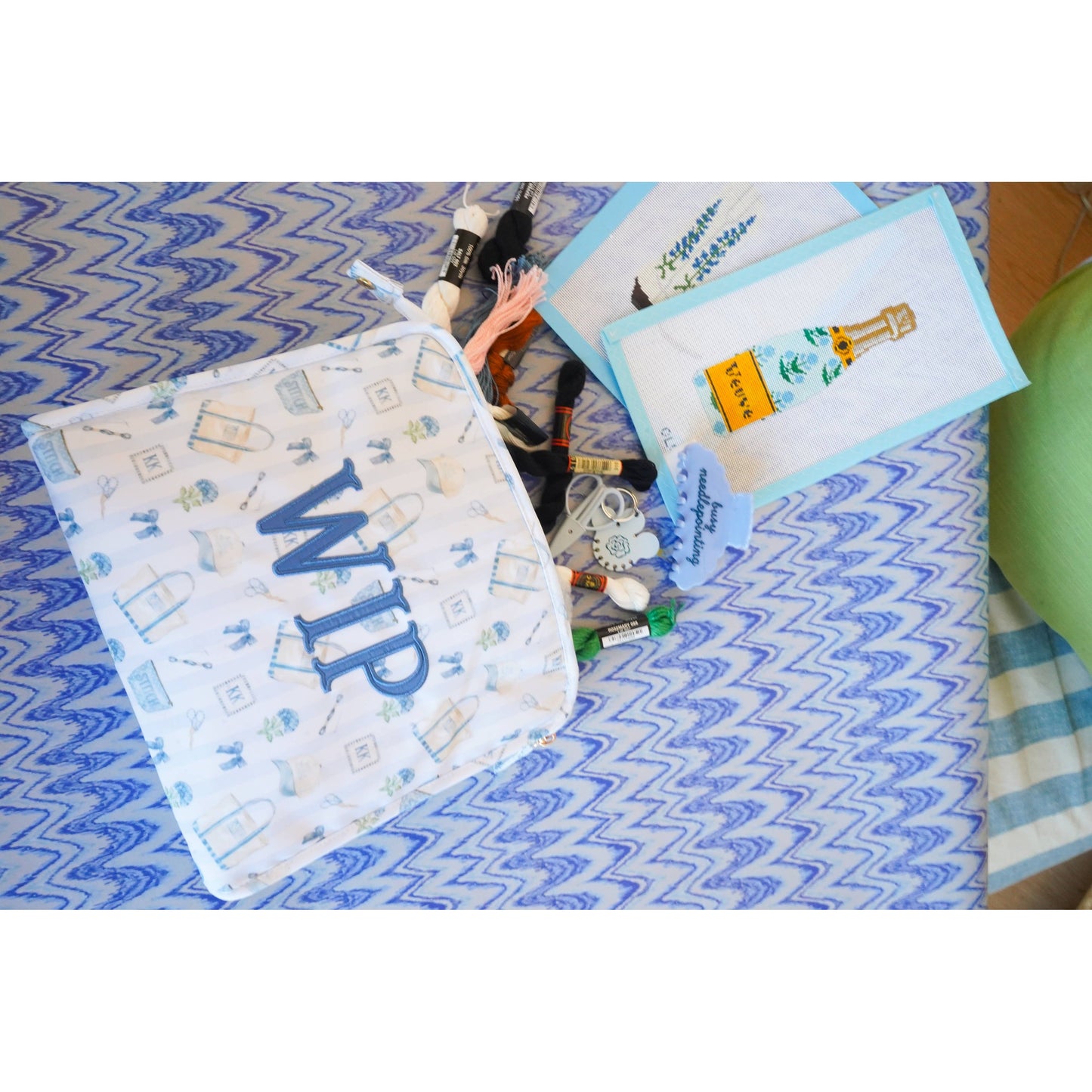 KENZKUSTOMZ - WIP - Needlepoint Travel Pouch