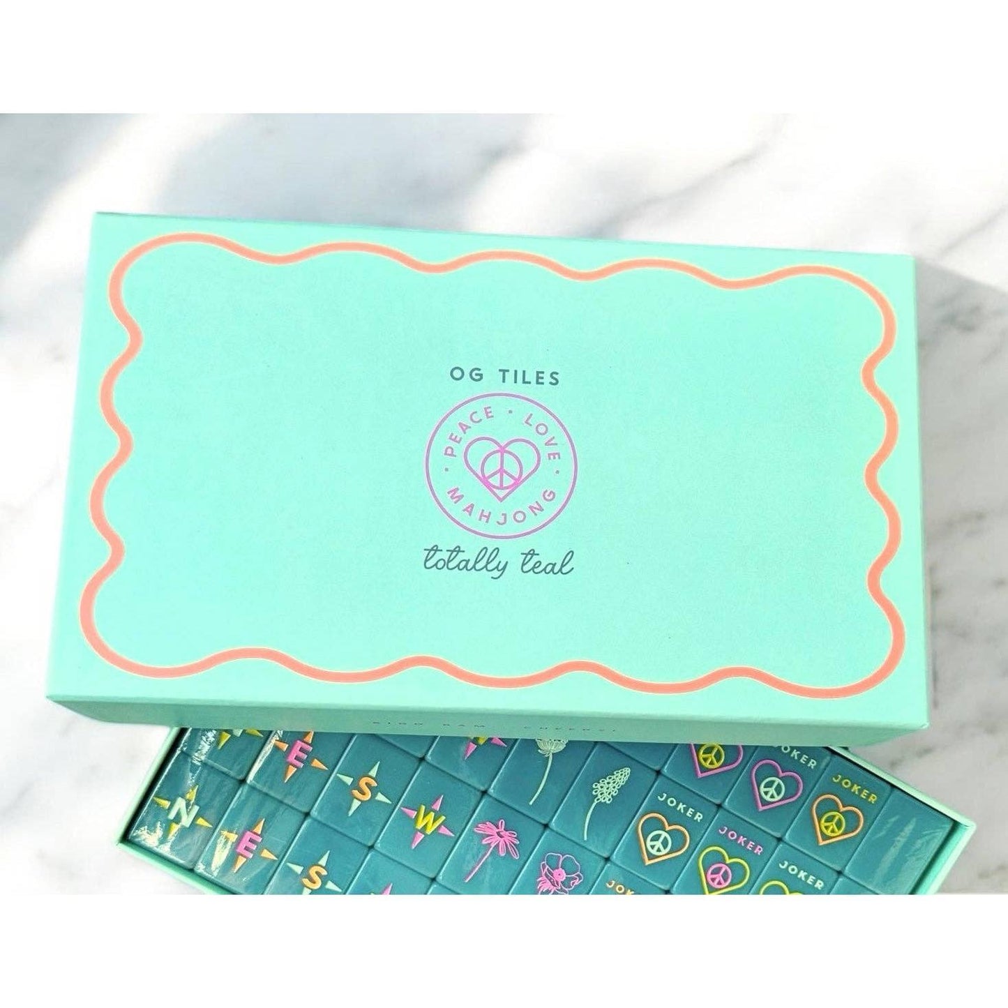 Peace Love Mahjong - OG Mahj Tiles - Totally Teal: Totally Teal