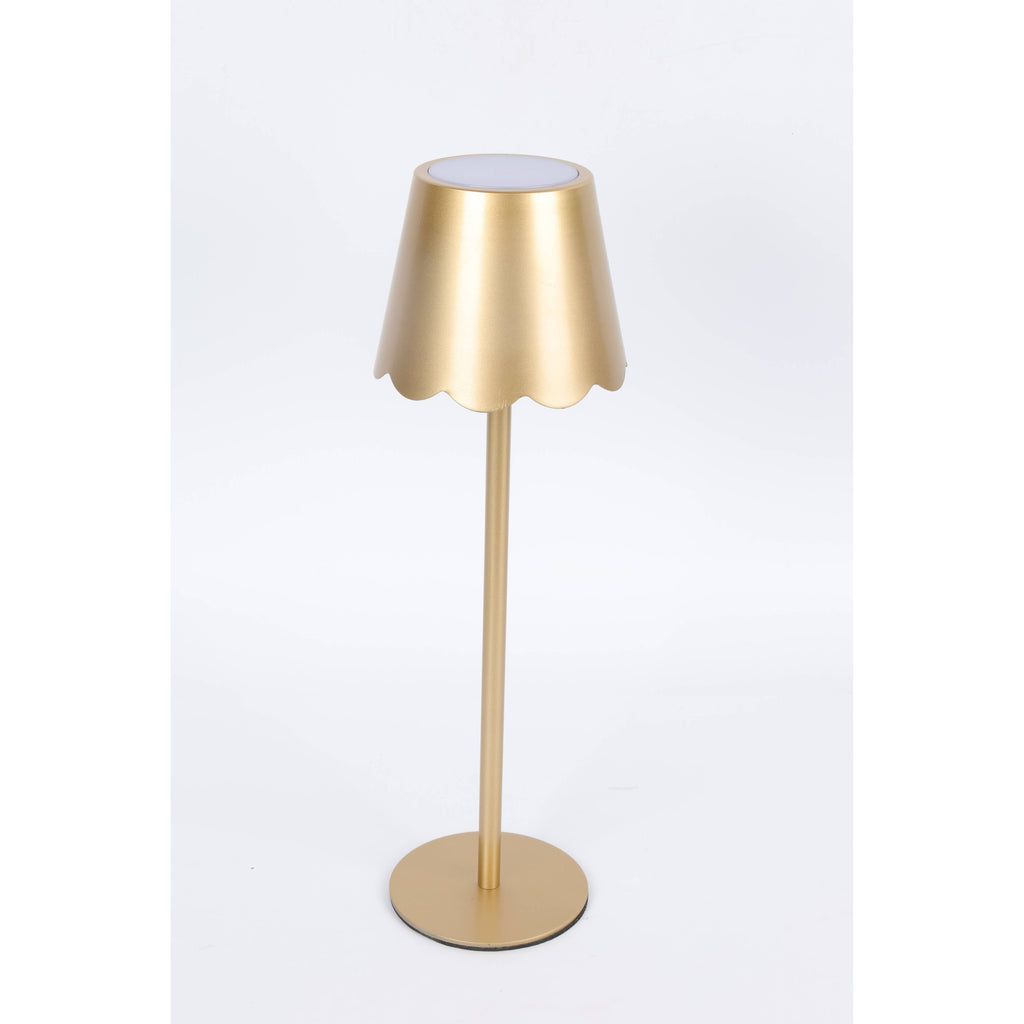 LAX Gadgets - LED Lamp – Scalloped Shade – Gold
