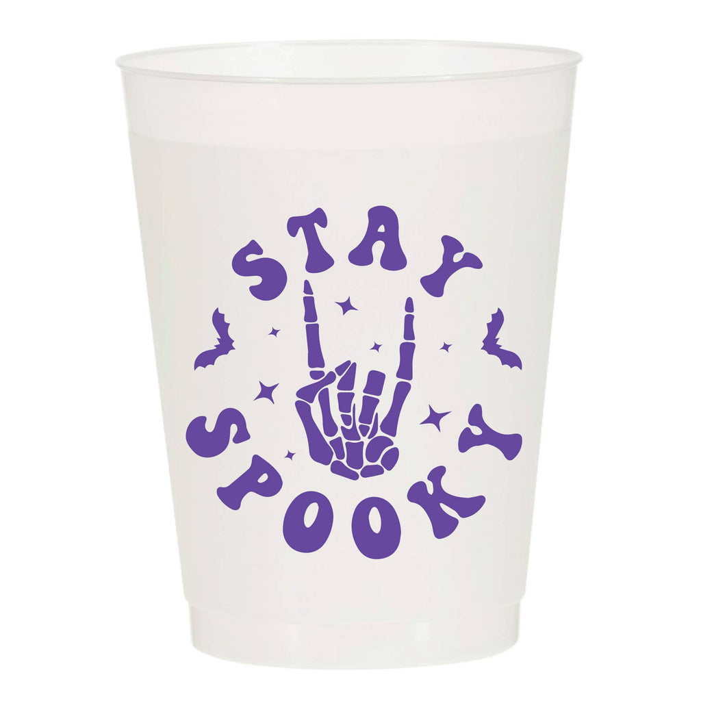 Stay Spooky Skeleton Halloween Frosted Cups - Halloween: Pack of 6