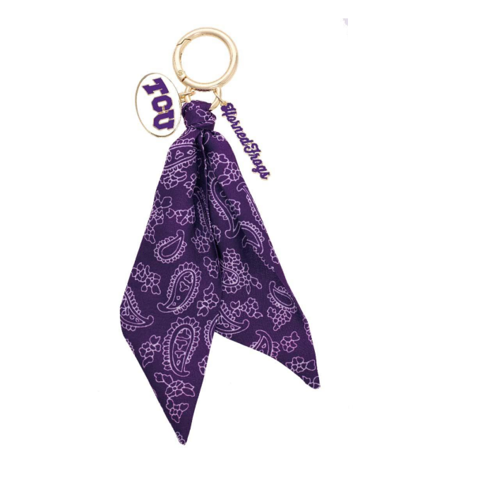 Canvas Style - TCU Horned Frogs Logo Bandana Bag Charm