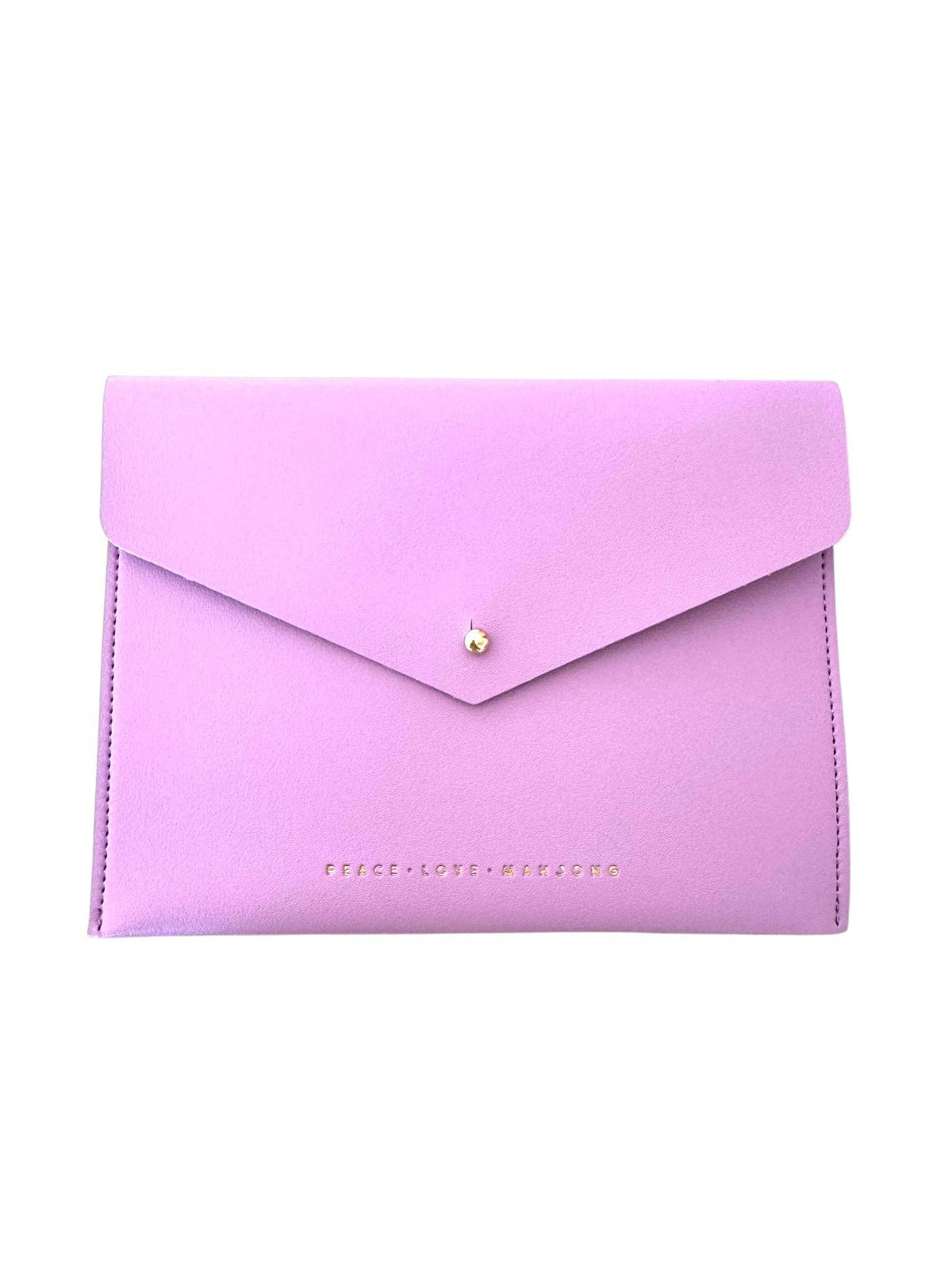 Peace Love Mahjong - Card Clutch: Hunter Green