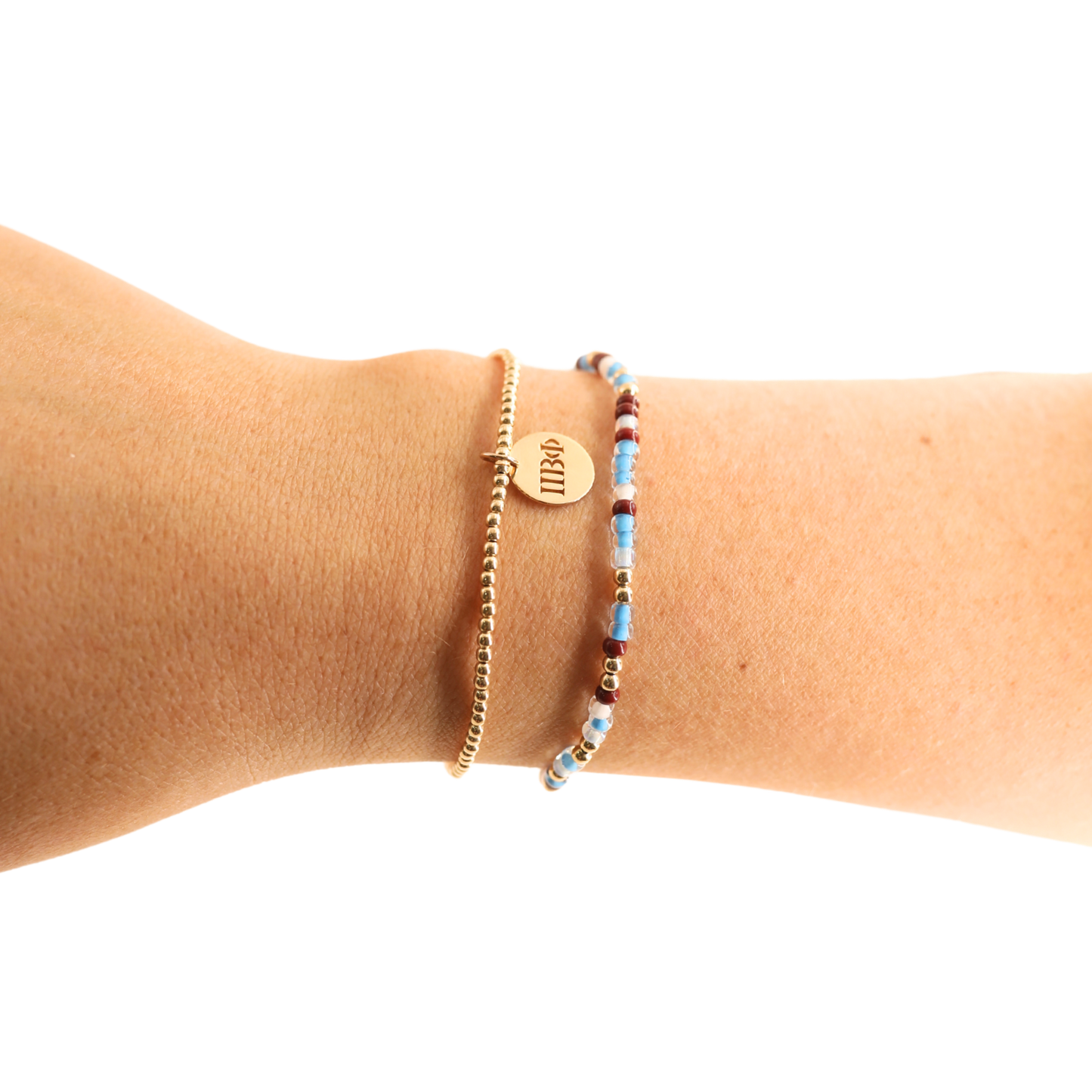 Beaded Blondes - Pi Beta Phi Charm Bracelet: Standard 6.75 inch