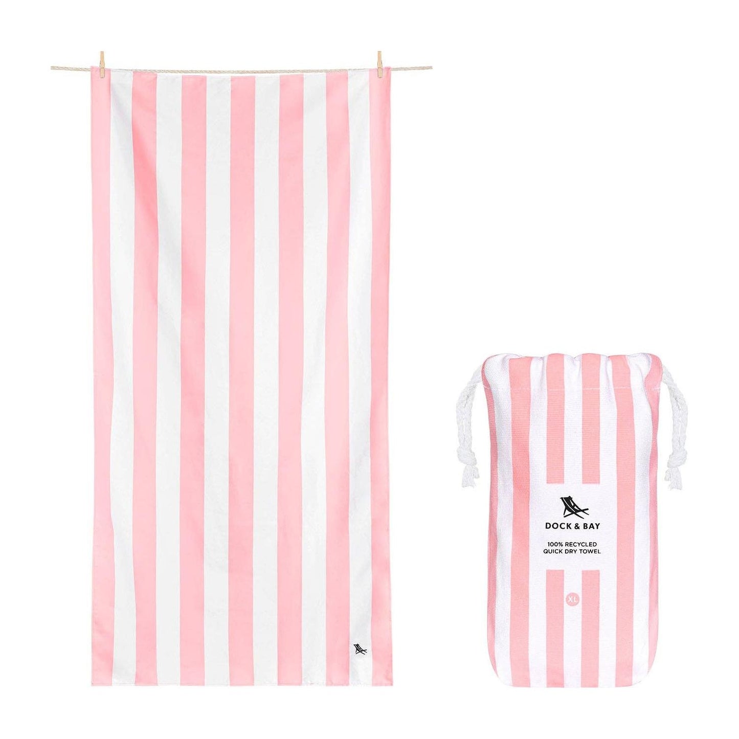 Quick Dry Towels - Cabana - Malibu Pink: Large (63x35")