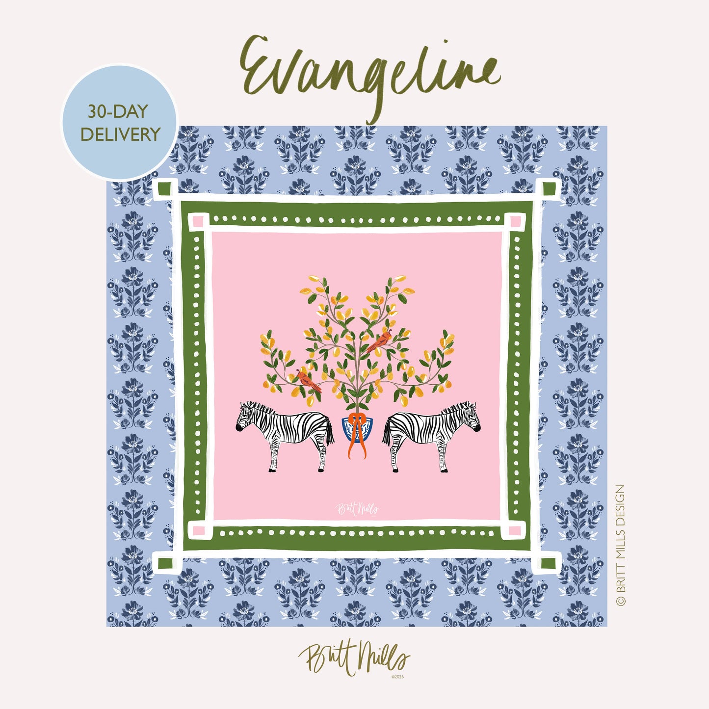 Britt Mills Design - Britt Mills Mahjong Mats (Non-Neoprene): Evangeline