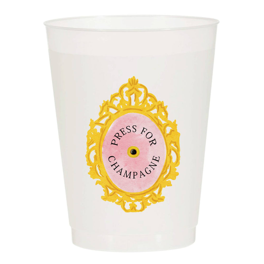 Press for Champagne Frosted Cups: Pack of 6