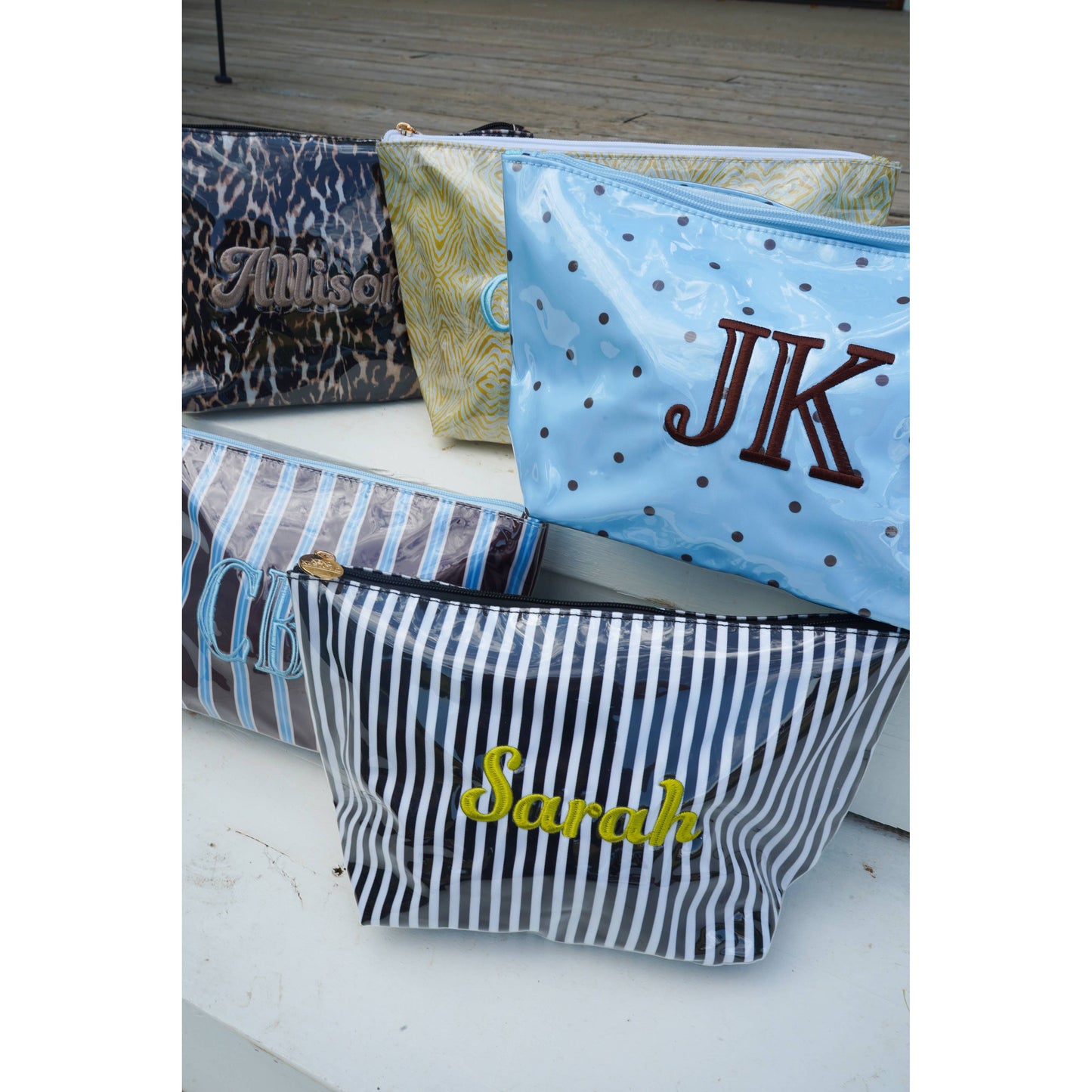 Clear Coat Bag for Embrodiery - Fall Collection: Chocolate Stripes - KENZKUSTOMZ