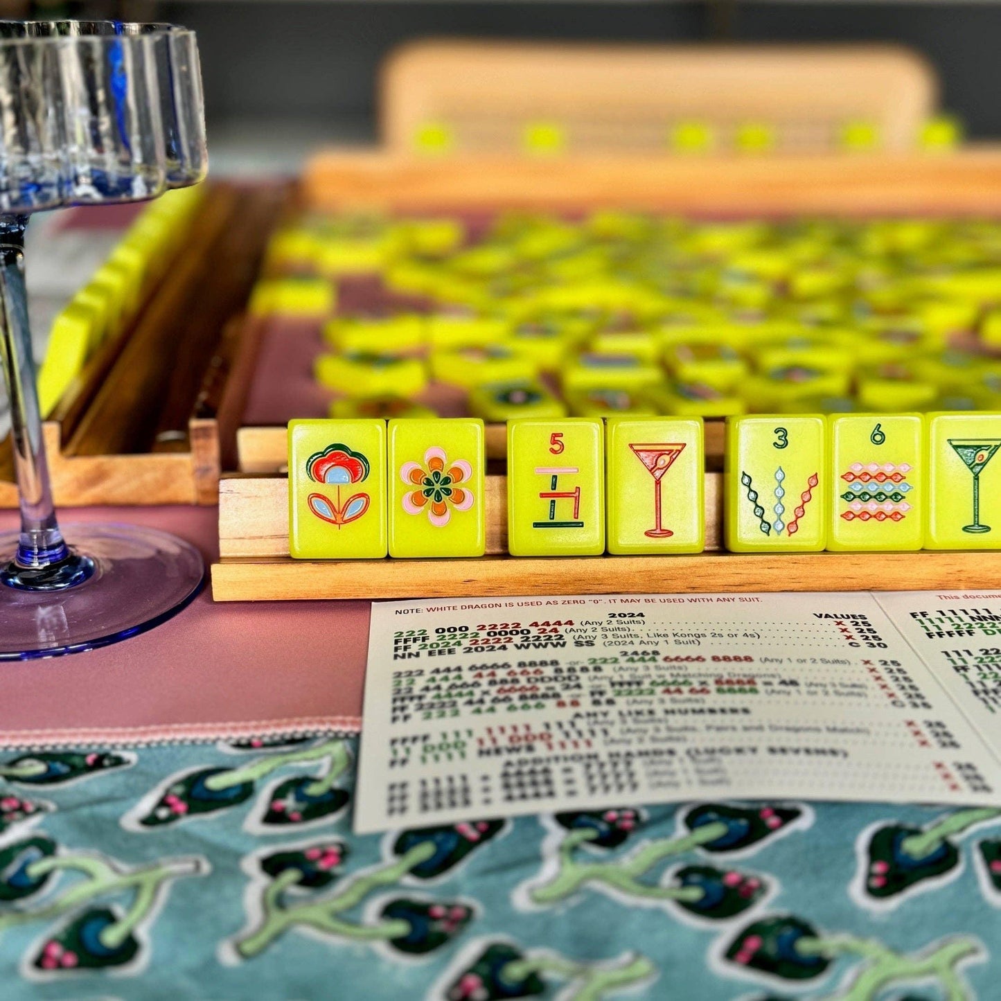 Peace Love Mahjong - Mod Tiles - Chartreuse: Chartreuse