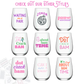 Fabuplates - Mahjong Stemless 4 ct Set Wine Glasses "Dot Crack Bam"