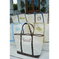Standard Canvas Tote - Fall Collection | Customizable: Chocolate Stripes - KENZKUSTOMZ