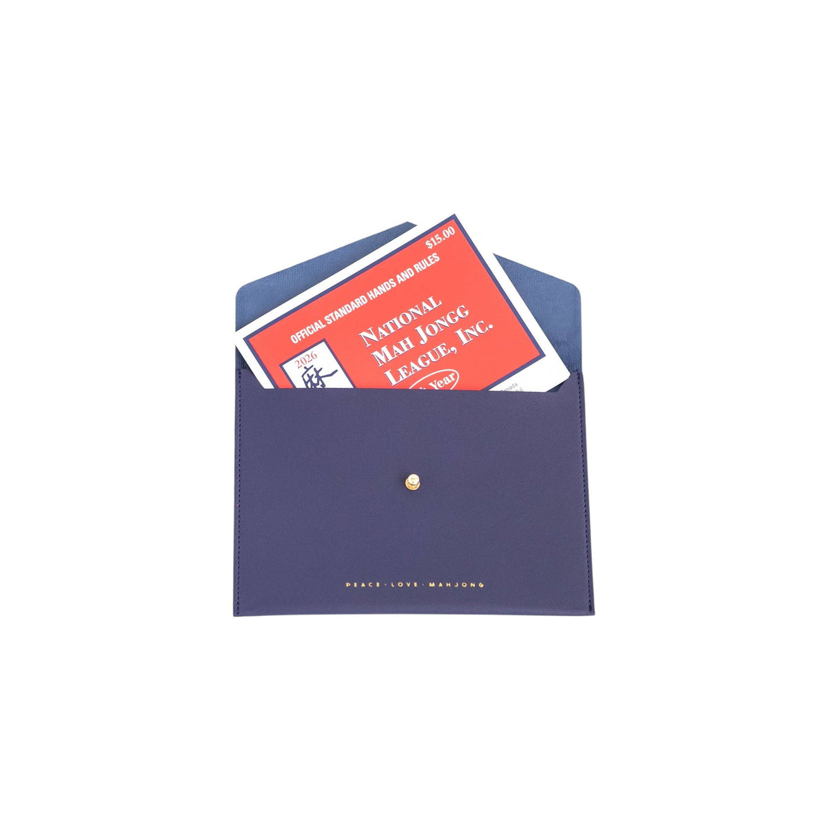 Peace Love Mahjong - Card Clutch: Metallic - Large Size