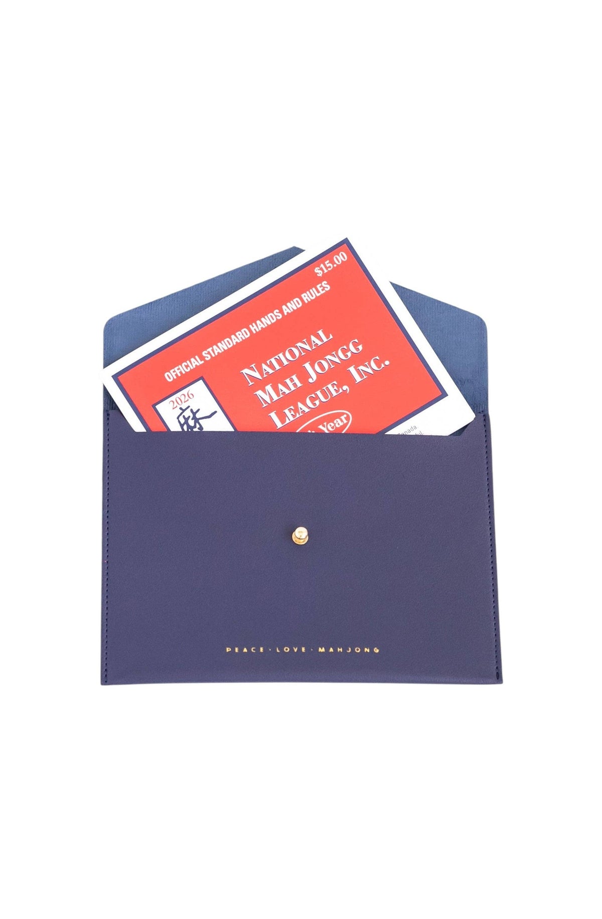Peace Love Mahjong - Card Clutch: Hunter Green