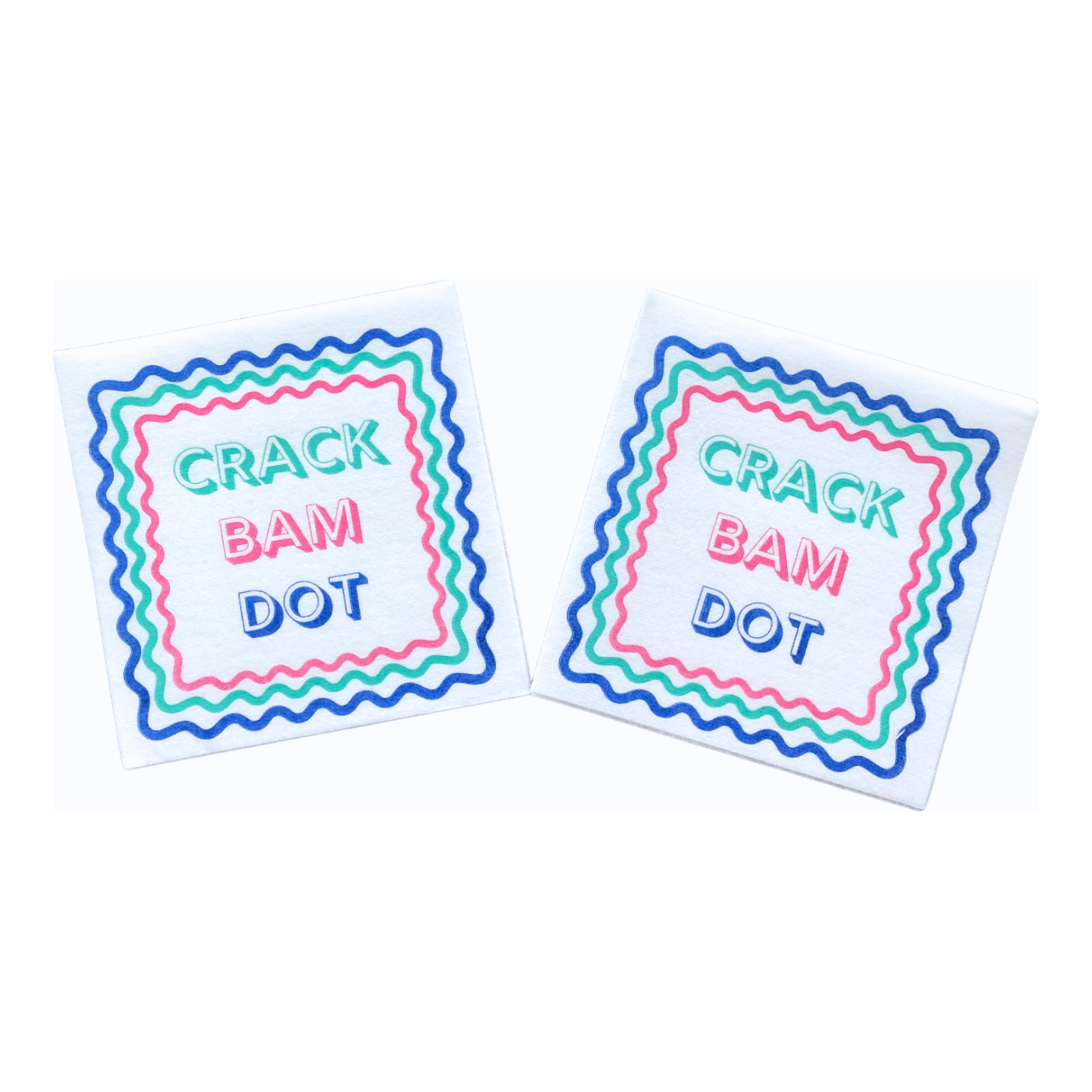 My Fair Mahjong -  Crack Bam Dot Mahjong Napkins - 50-Pack | 5'' x 5'' folded