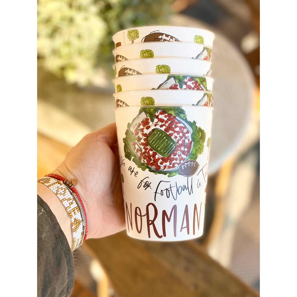 Norman Reusable Party Cups gifts, college, alumni party: Unwrapped