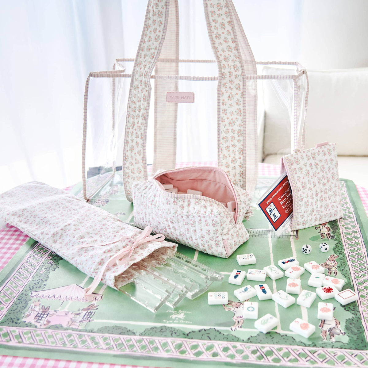 Case-Mate - Case-Mate Mahjong Jelly Tote Set: Quilted Ditsy Floral