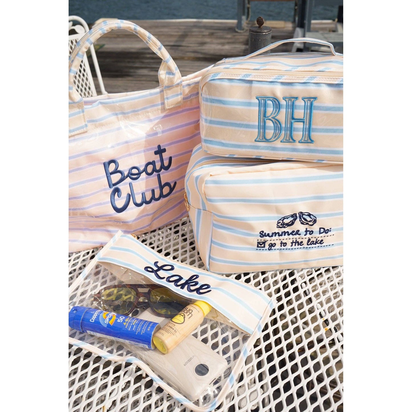 KENZKUSTOMZ - Lake - Butter & Blue Clear Pouch