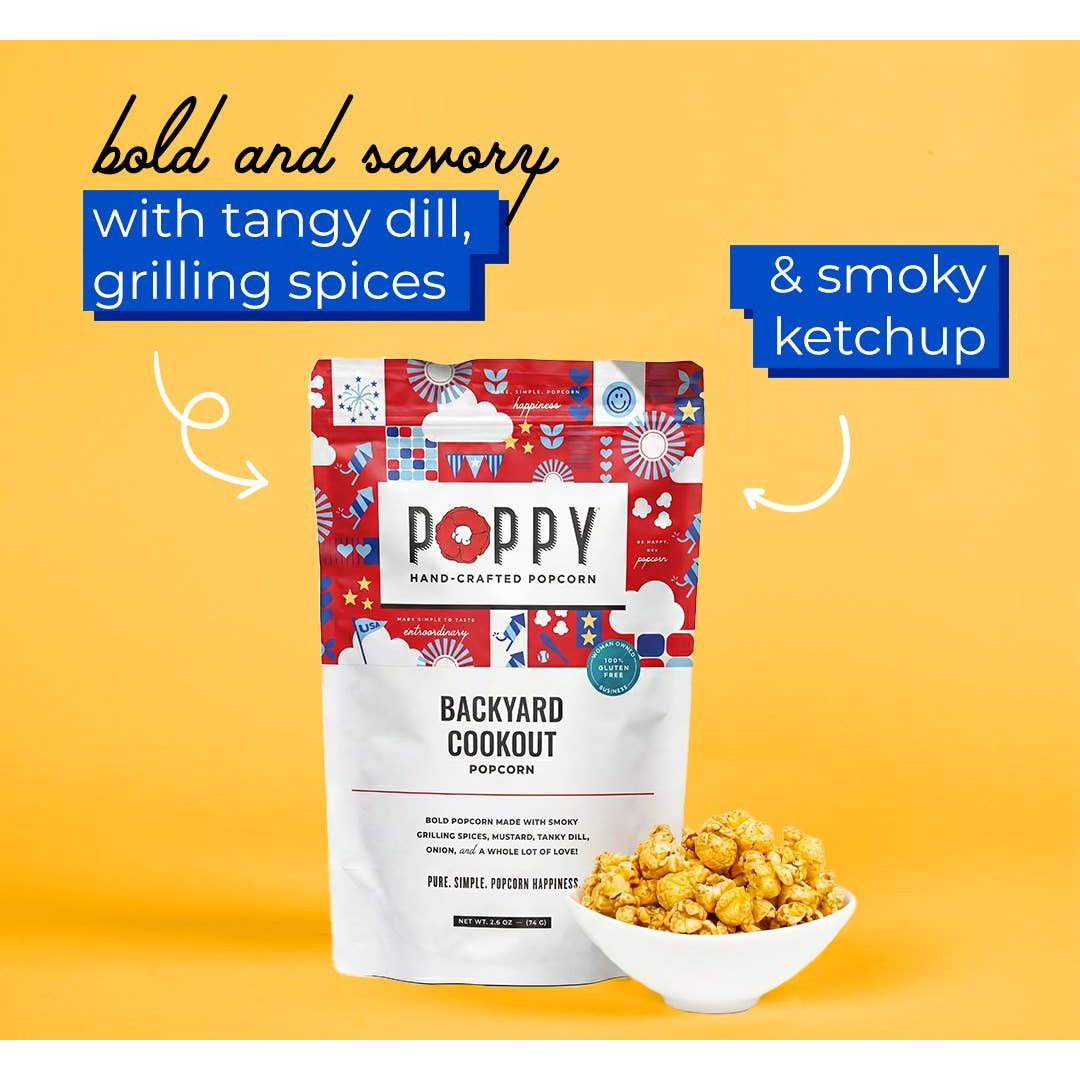 Poppy Hand-Crafted Popcorn - Backyard Cookout Popcorn