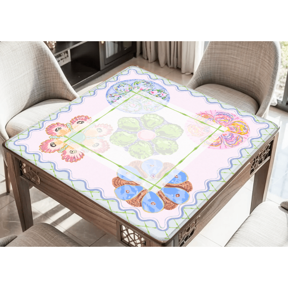 Magnolia Paperie - Watercolor Oyster Plates  Mahjong Mat