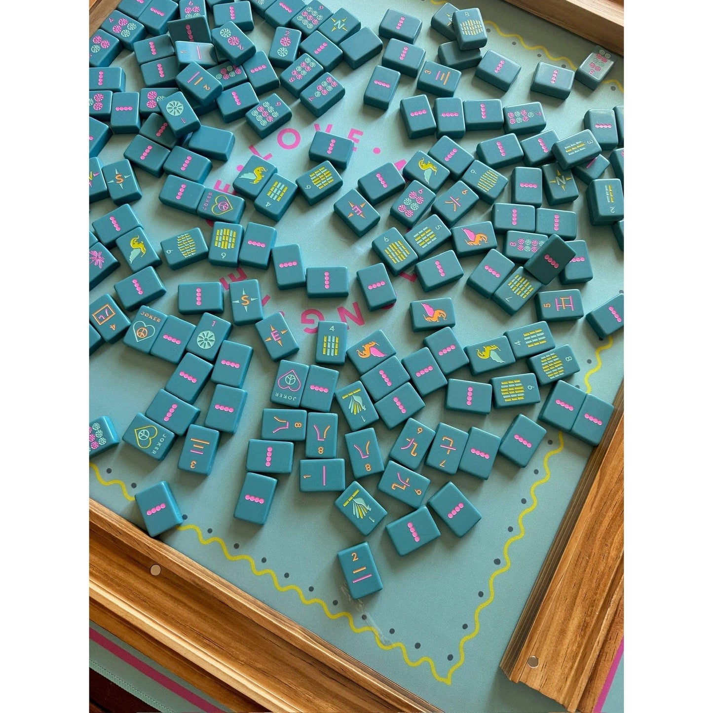 Peace Love Mahjong - OG Mahj Tiles - Totally Teal: Totally Teal
