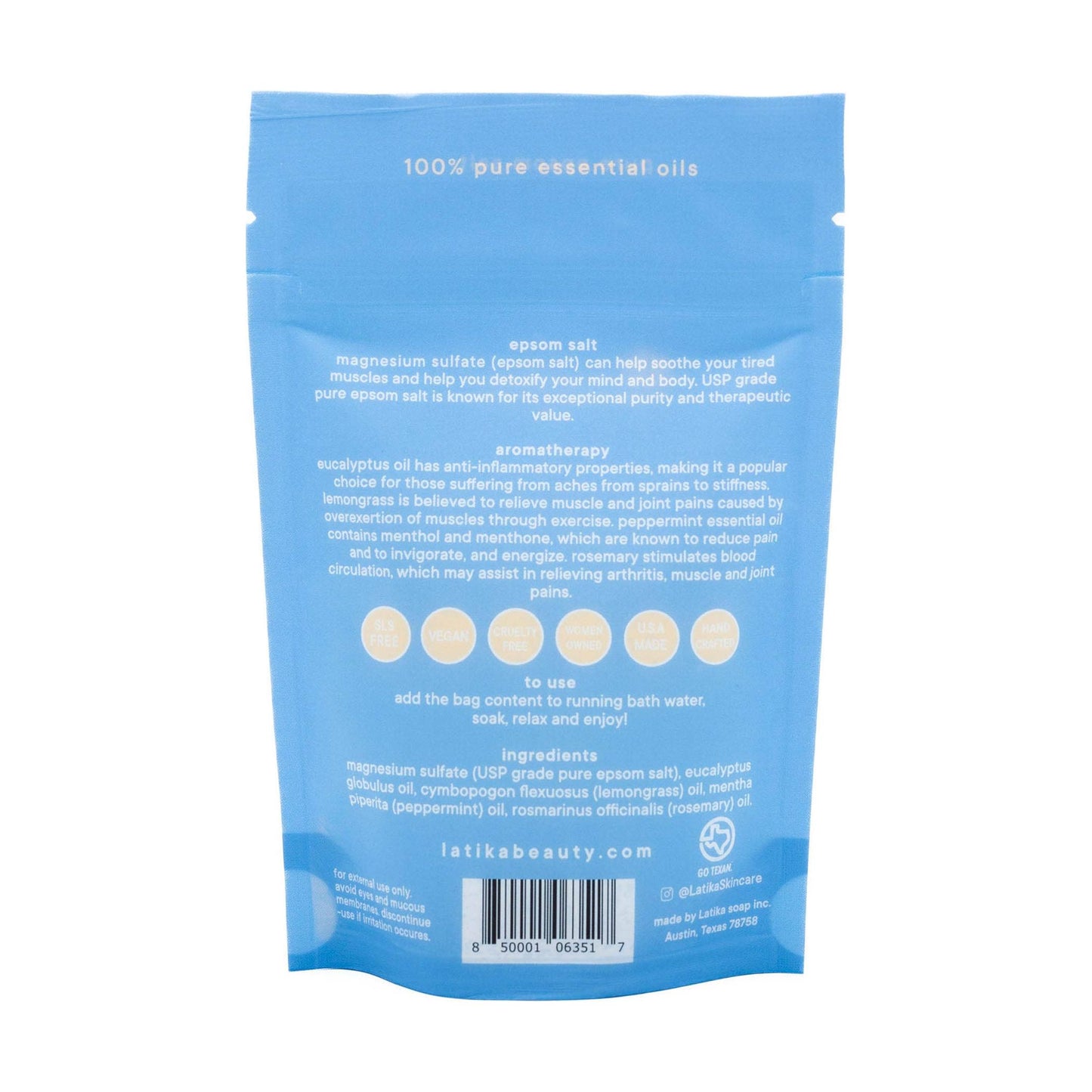 Muscle - Epsom Bath Soak  | Father's Day Gift | Gift for Men