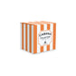 Cabana Orange & White Stripe Travel Candle