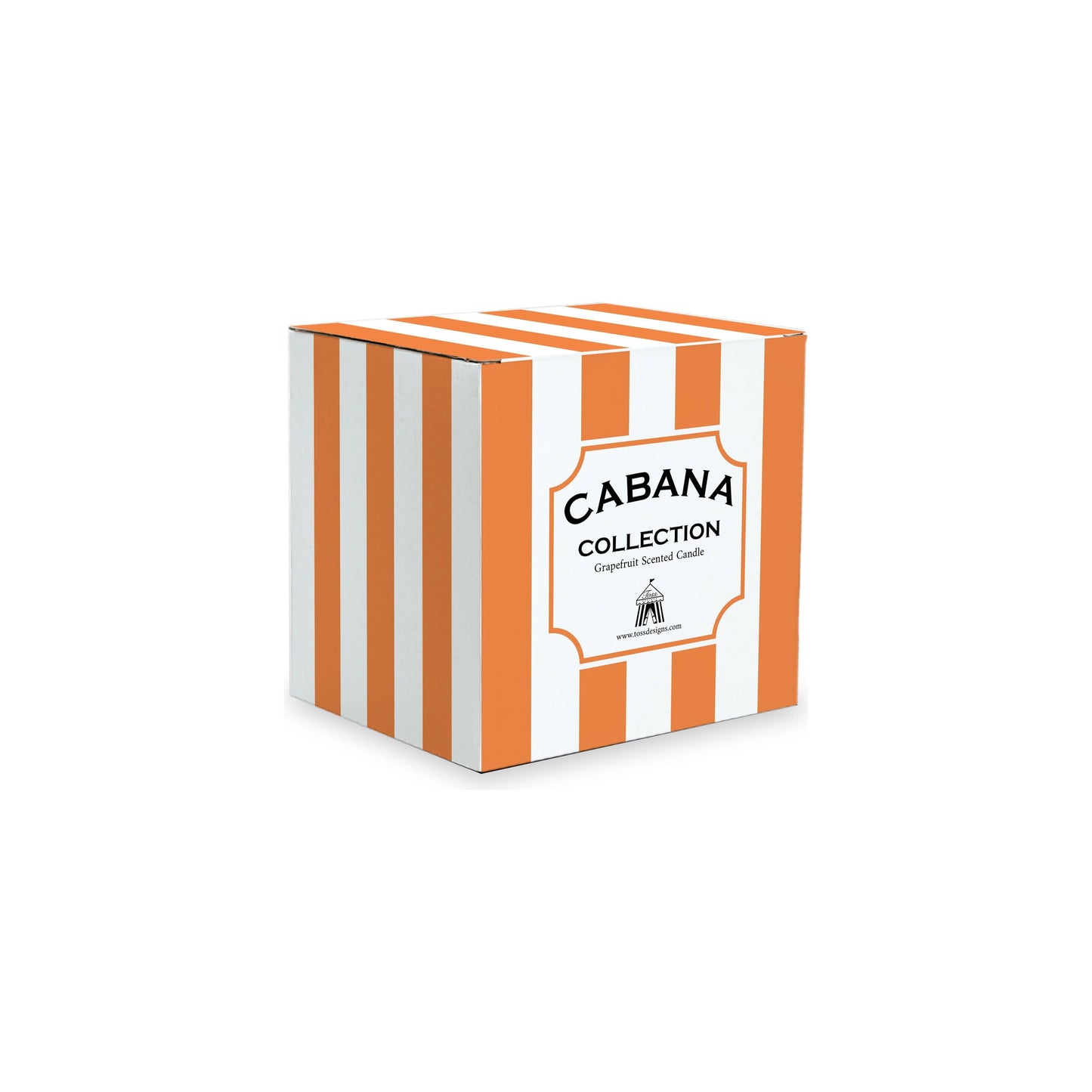 Cabana Orange & White Stripe Travel Candle