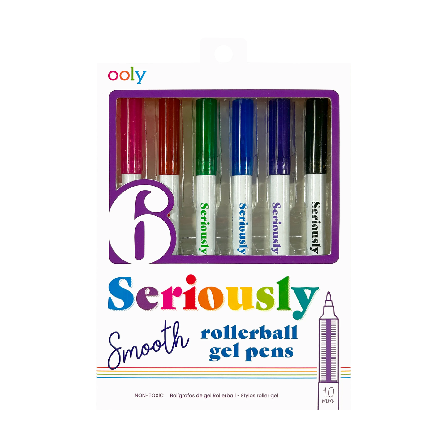OOLY - Seriously: Smooth Rollerball Gel Pens (Set of 6)
