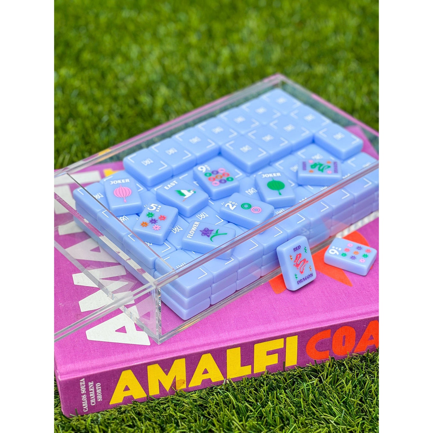 Amahj Line - Signature Engraved Tile Set- Blue