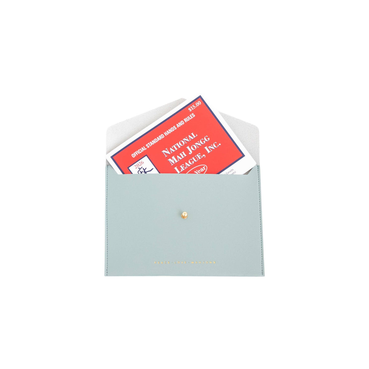 Peace Love Mahjong - Card Clutch: Metallic - Large Size